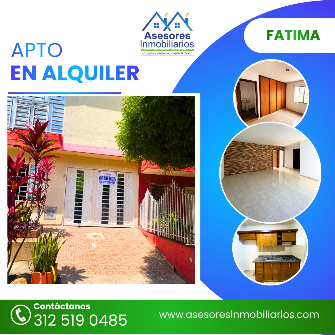 Alquiler de apartamento piso 2 Barrio Fatima Tuluá